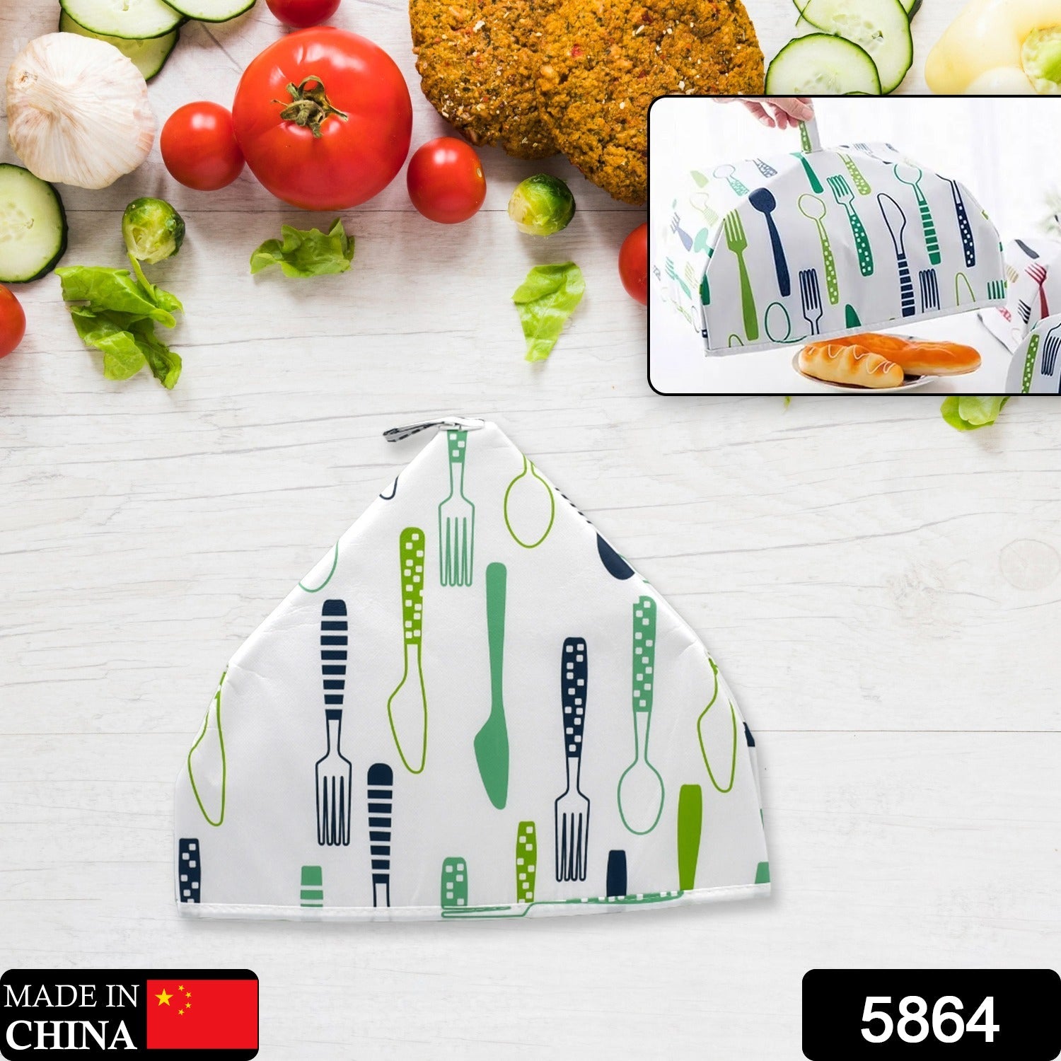 Foldable Food Covers Anti-dust Heat Preservation Anti Fly Mosquito Kitchen Lid Foldable Cover for Hot Food Dish Insulation Cover, Food Warmer Cover, for Kitchen, Picnic - Springkart 