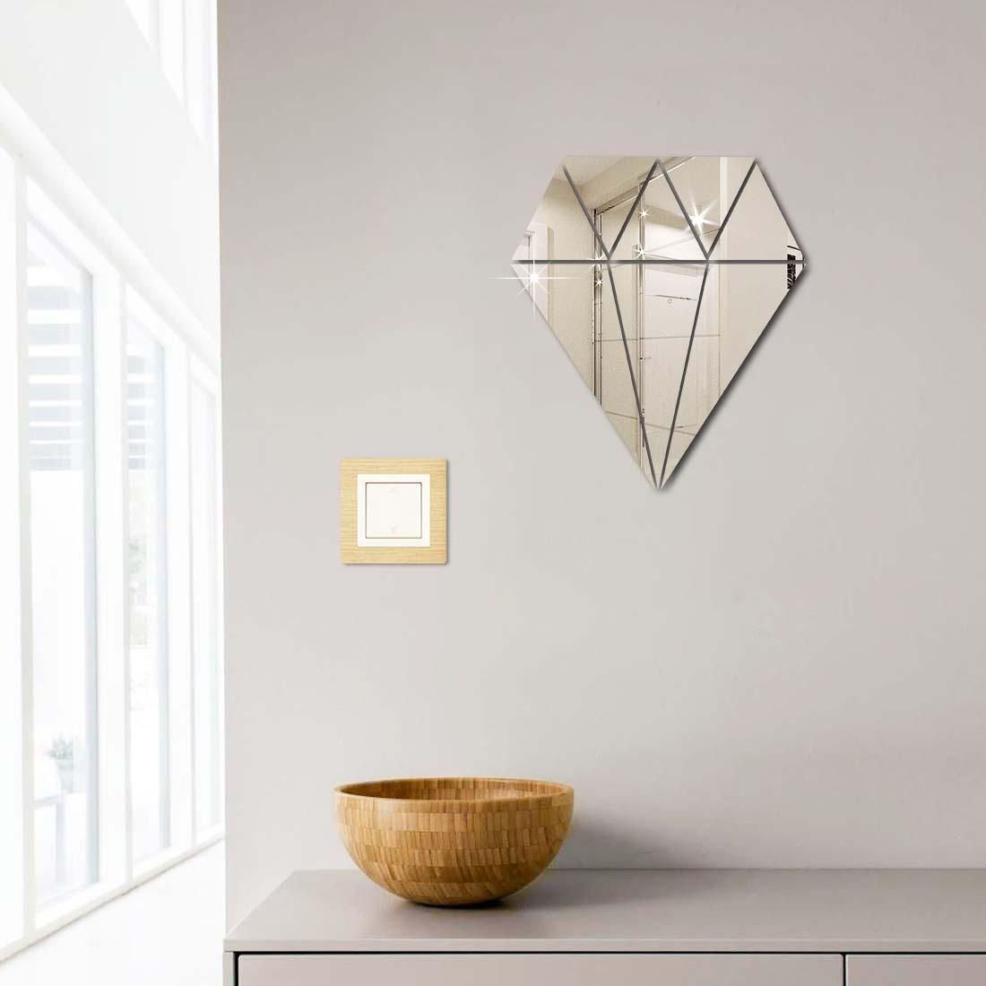 Acrylic Diamond Mirror Wall Stickers - Springkart 