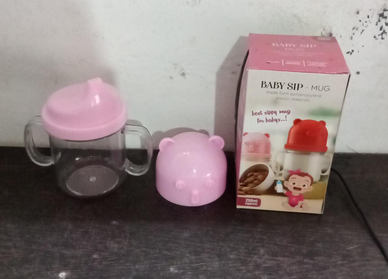 Baby Milk Mug Sippy Cup Baby Mug, Leakproof, Mug For Kids Lightweight, Nursing (250 Ml / 1 Pc) - Springkart 