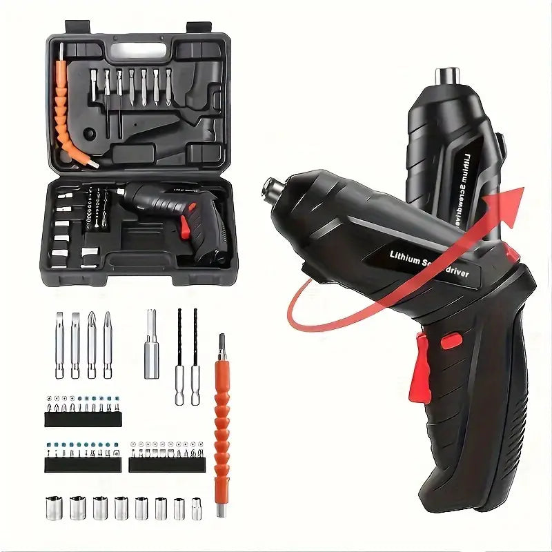 Electric Screwdriver Kit -Mini Handheld Drill with Lithium Batteryfor DIY Projects / Home Repair