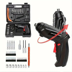 Electric Screwdriver Kit -Mini Handheld Drill with Lithium Batteryfor DIY Projects / Home Repair