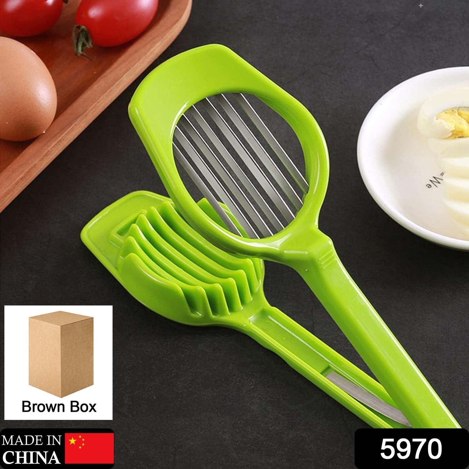 Multipurpose Slicer with Seven Blades, Egg Slicers Stainless Slicer, Strawberry, Tomato, Kiwi, Fruit Cutter, Divider Separator - Springkart 