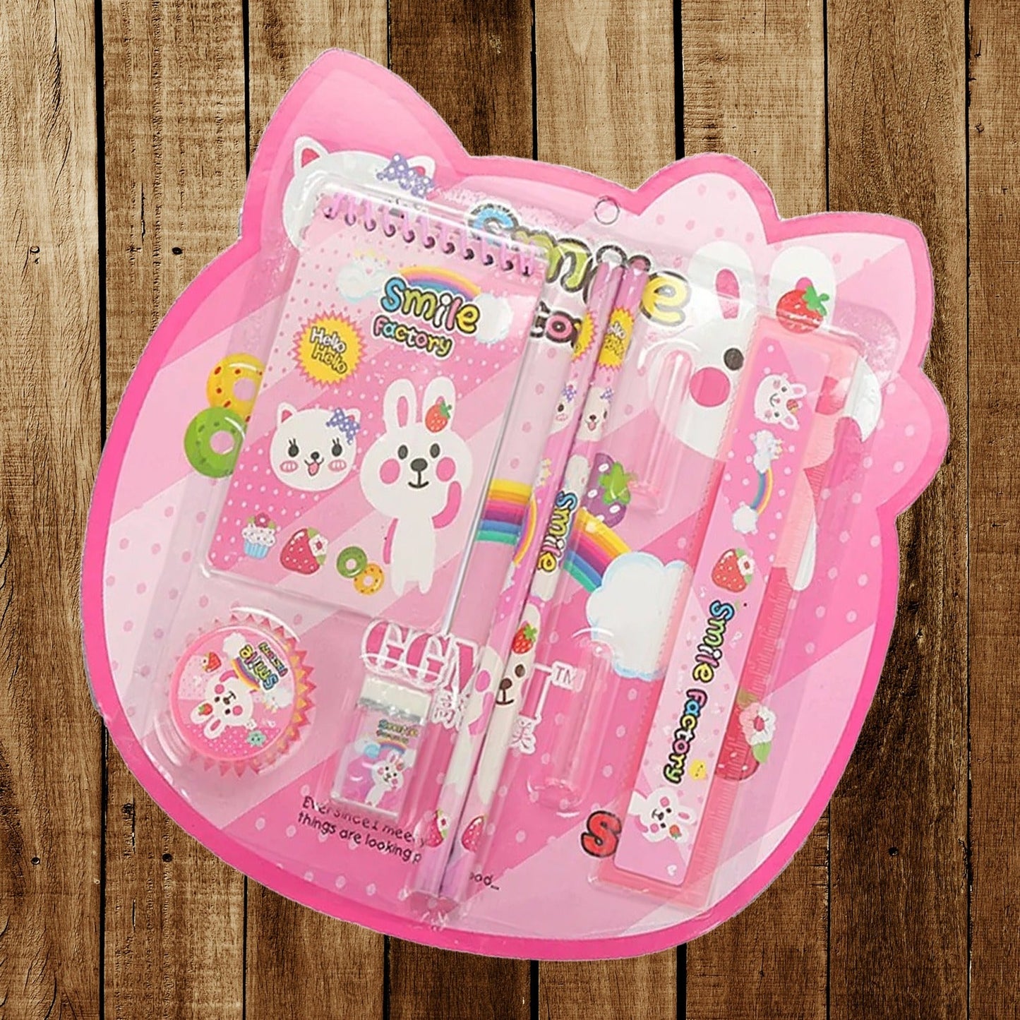 8 in1 Mix Stationery Gift Set for Kids, Stationary Set Including Pencil Ruler Rubber Pencil Sharpener, Pencil Cover, School, Office Product Gift - Springkart 