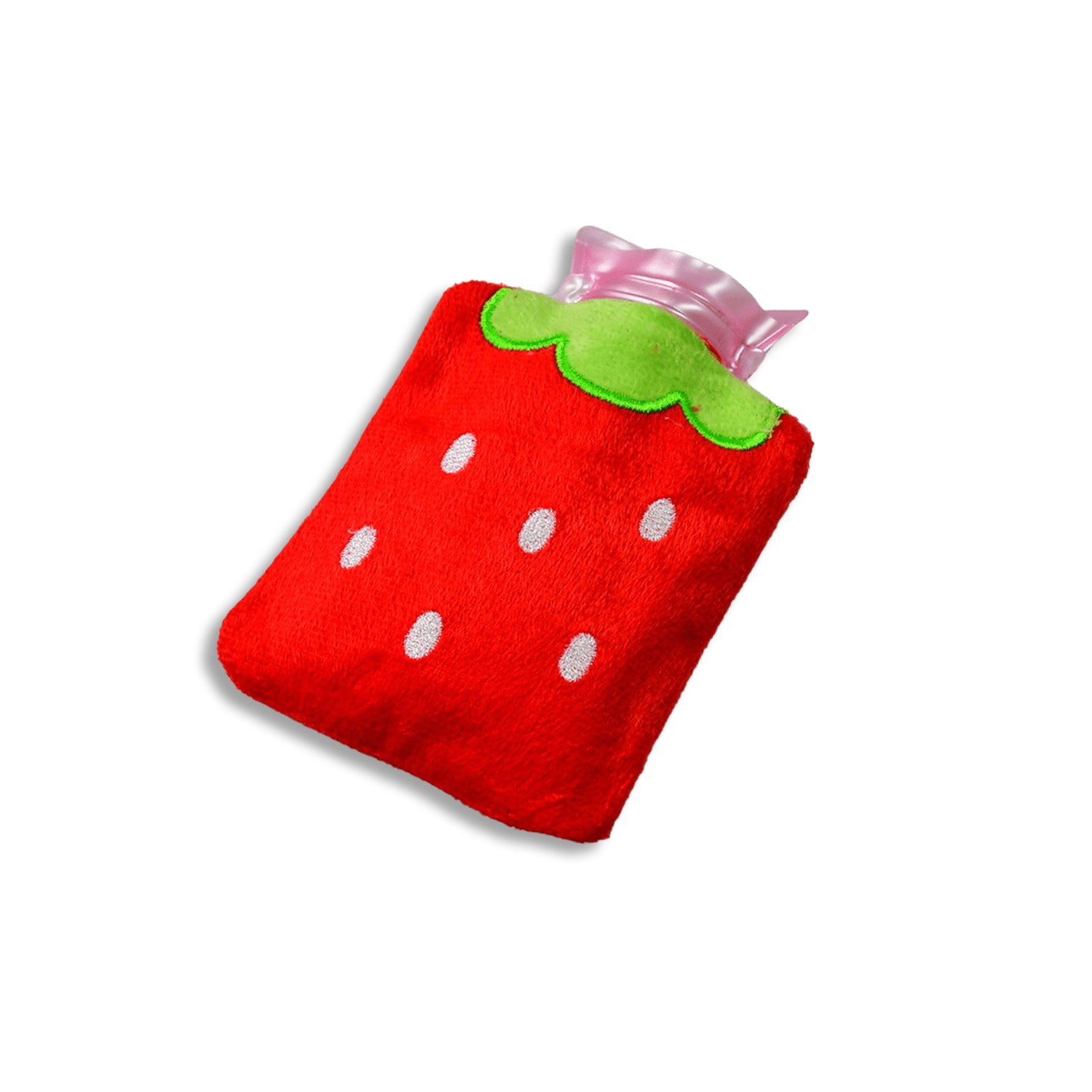 6516 Strawberry Small Hot Water Bag With Cover For Pain Relief Neck Shoulder Pain And Hand Feet Warmer Menstrual Cramps. - Springkart 