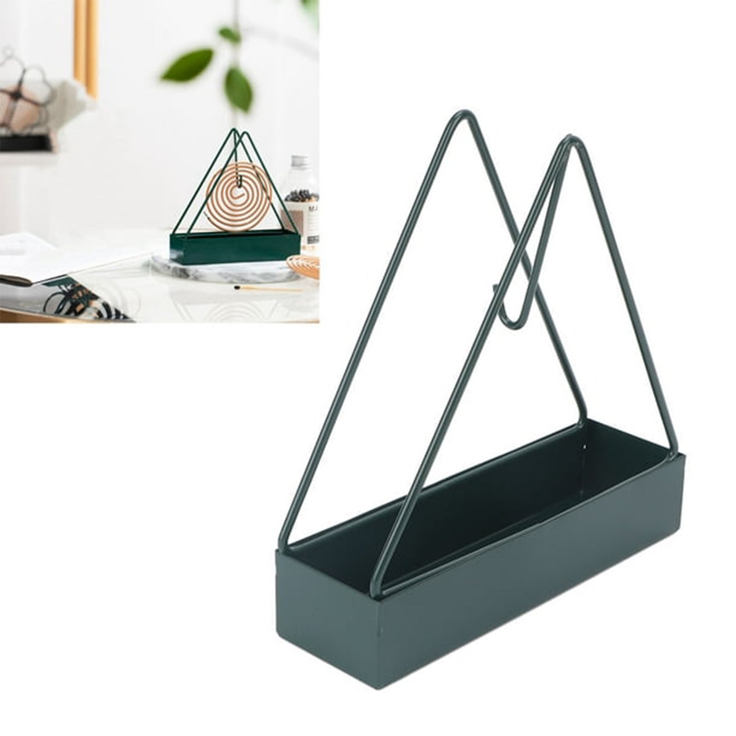 12880 Mosquito Coil Holder Frame Triangular Shape Iron Mosquito Incense Holder Mosquito Repellent Incense Holder Hanging Mosquito Repellent Outdoor Stylish Mosquito Repellent Incense Holder - Springkart 