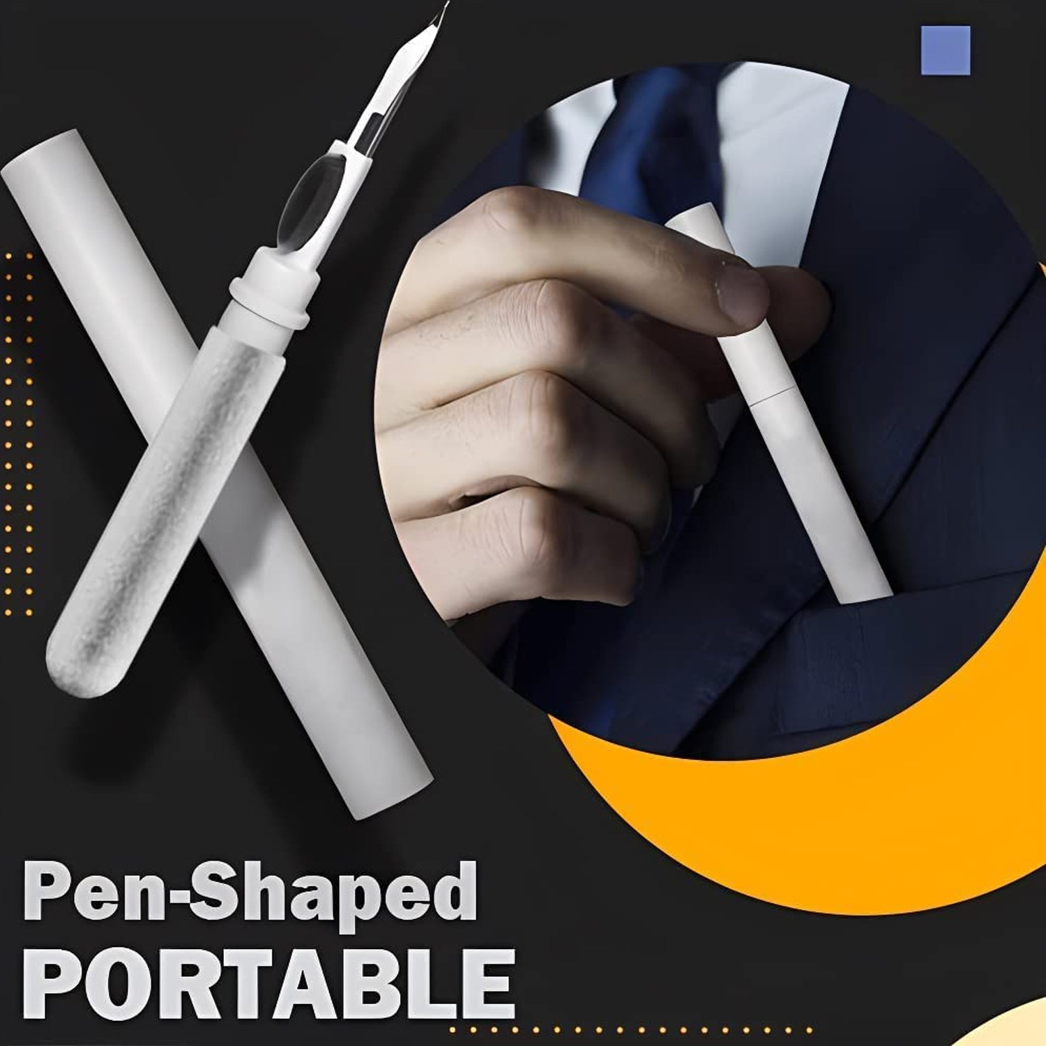6188 3 In 1 Earbuds Cleaning Pen For Cleaning Of Ear Buds And Ear Phones Easily Without Having Any Damage. - Springkart 