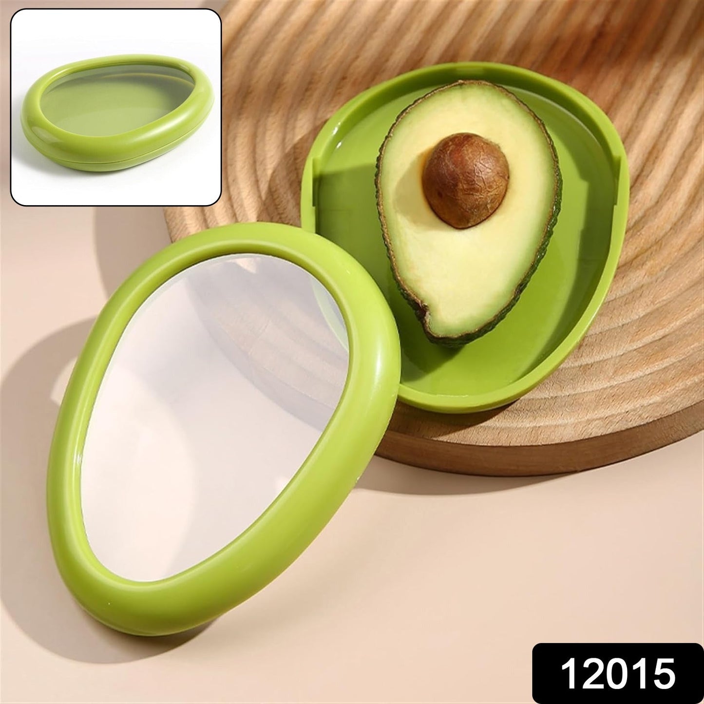 Green Oval Shape Vegetable Container Premium Fruits Saver Keeper (1 Pc) - Springkart 