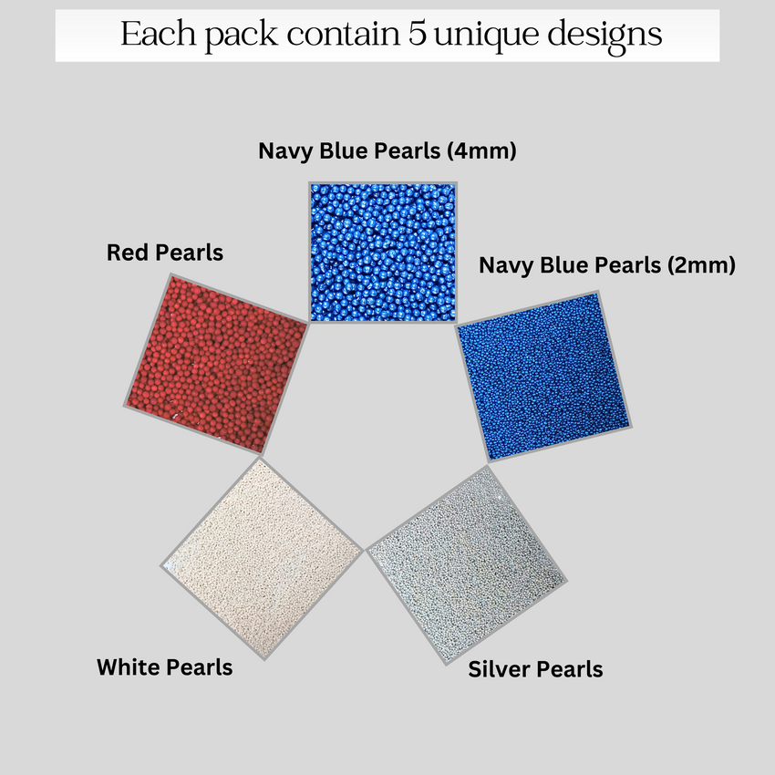 Patriotic Disco Balls Assorted Sprinkles (DB-03) - 100Gms