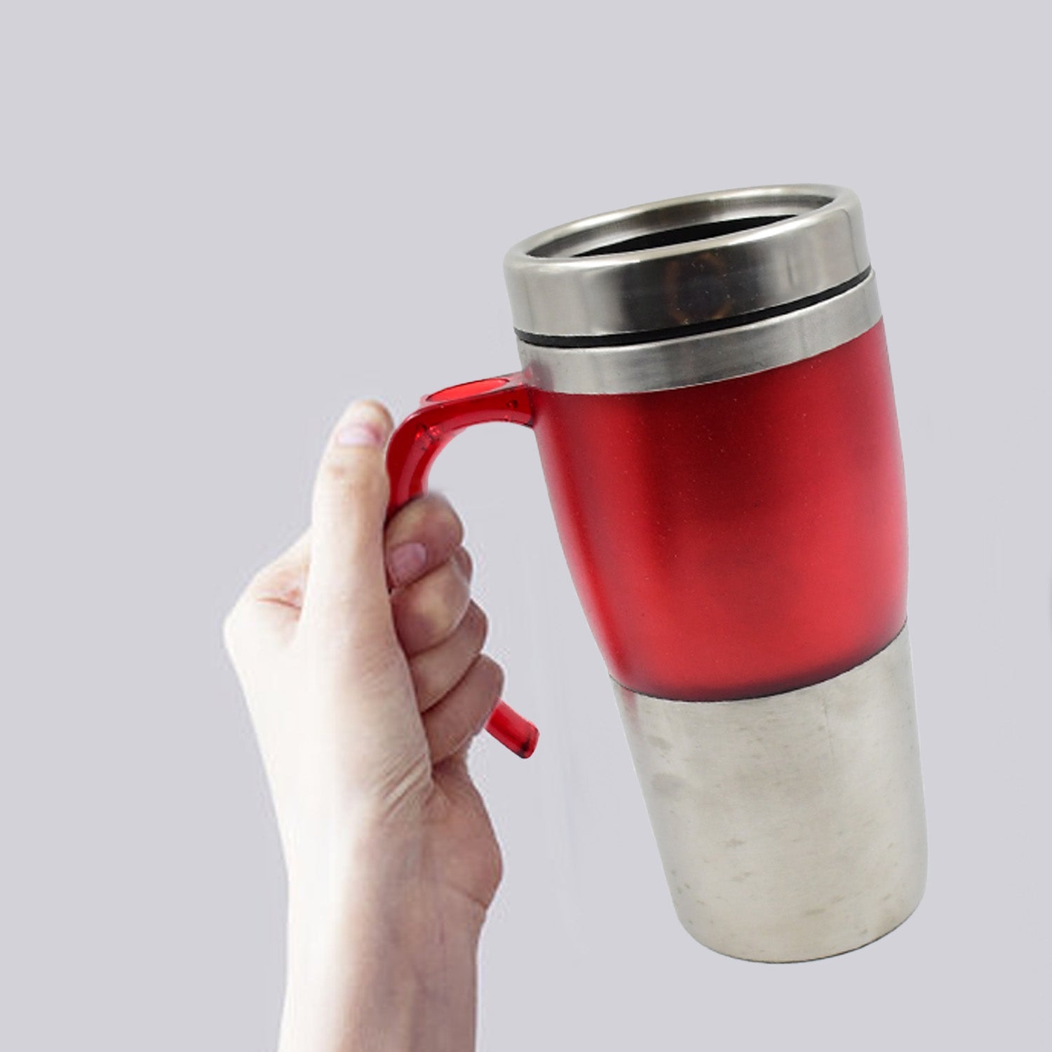High Quality Stainless Steel Vacuum Glass Insulated Glass Coffee Cups Double Walled Travel Mug, Car Coffee Mug (With Lid & Handle / 1 Pc) - Springkart 