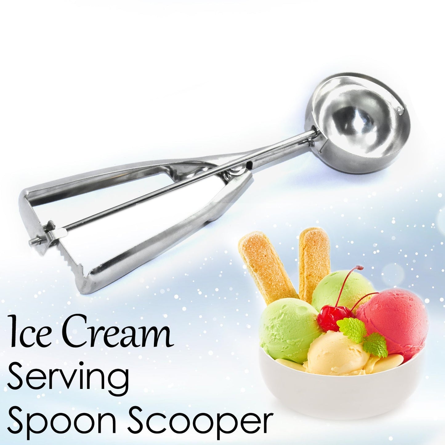 Ice Cream Serving Spoon Scooper (Stainless Steel) - Springkart 