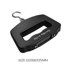 Black Digital Portable Luggage Scale with LCD Backlight (50 kg) - Springkart 
