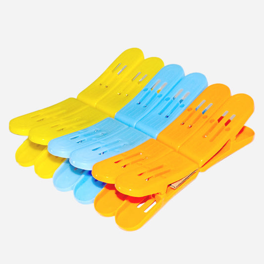 Plastic Cloth Double Pin Clips for cloth Dying cloth (multicolour) (Pack of 12) - Springkart 