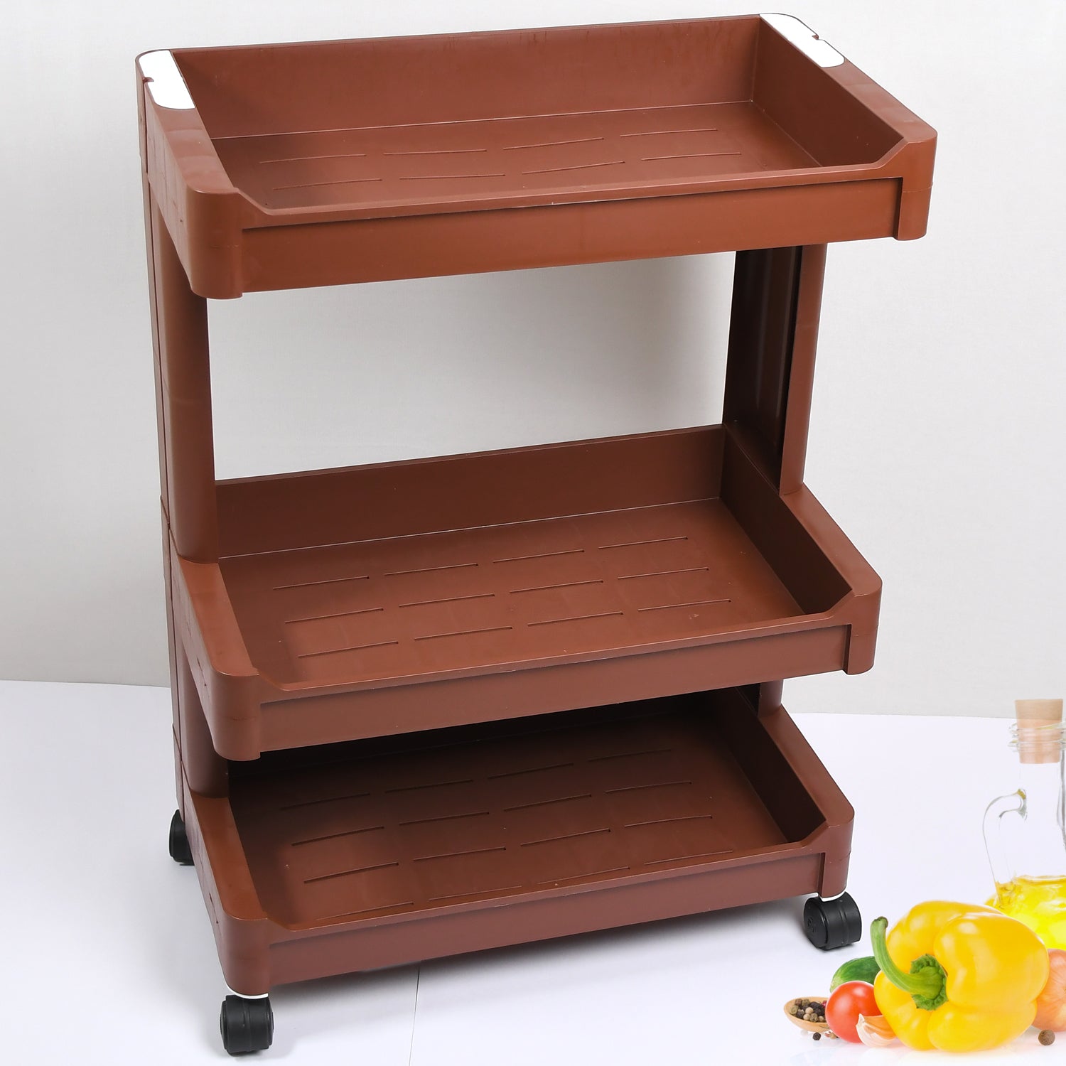 Plastic Serving Trolley Kitchen bar cart for bar, Living Room - Springkart 