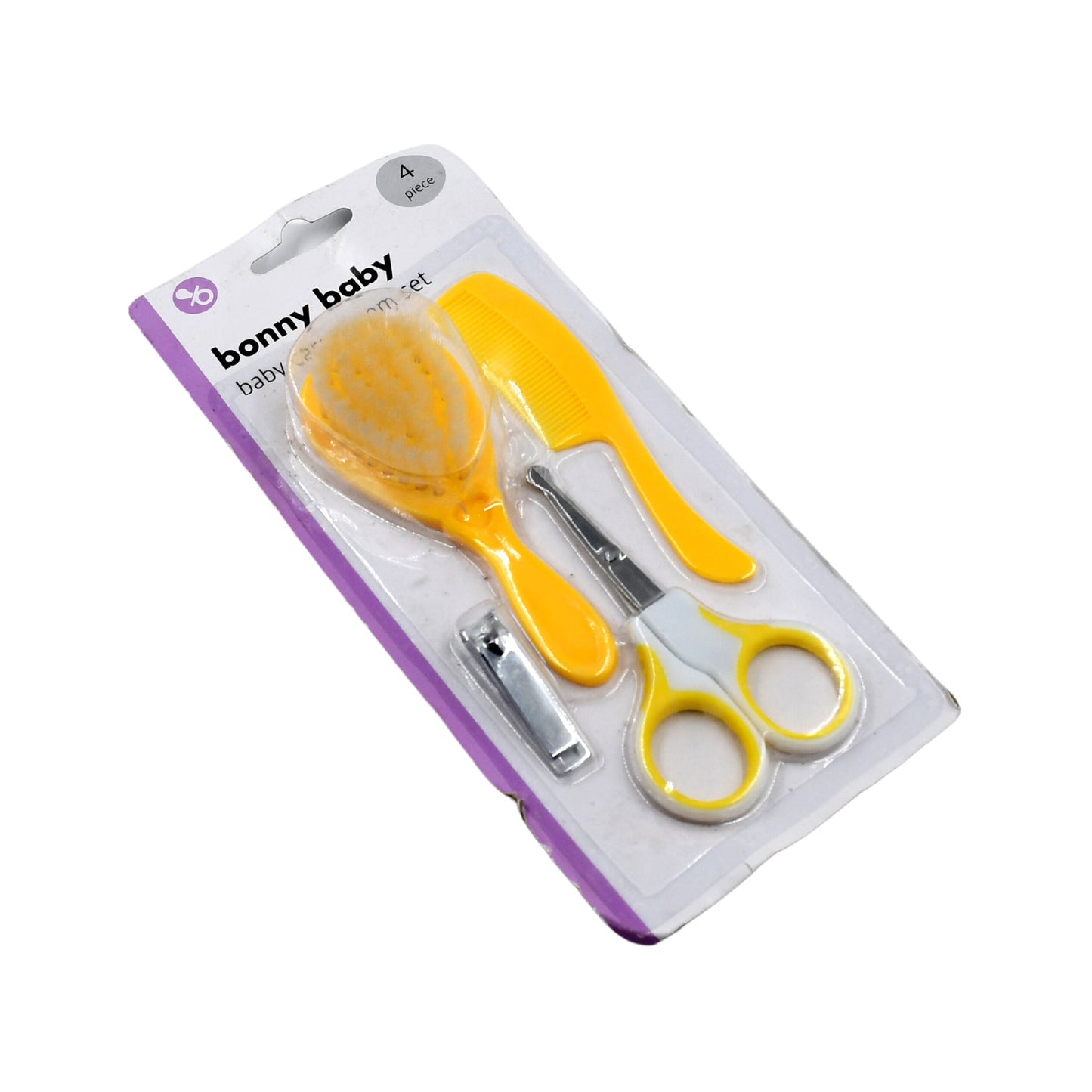 Born Baby Health Care Kit Baby Health Care And Grooming Kit 4 in 1 Nail Clipper Brush Comb Scissors Baby Safety Care Kit (4 Pcs Set) - Springkart 