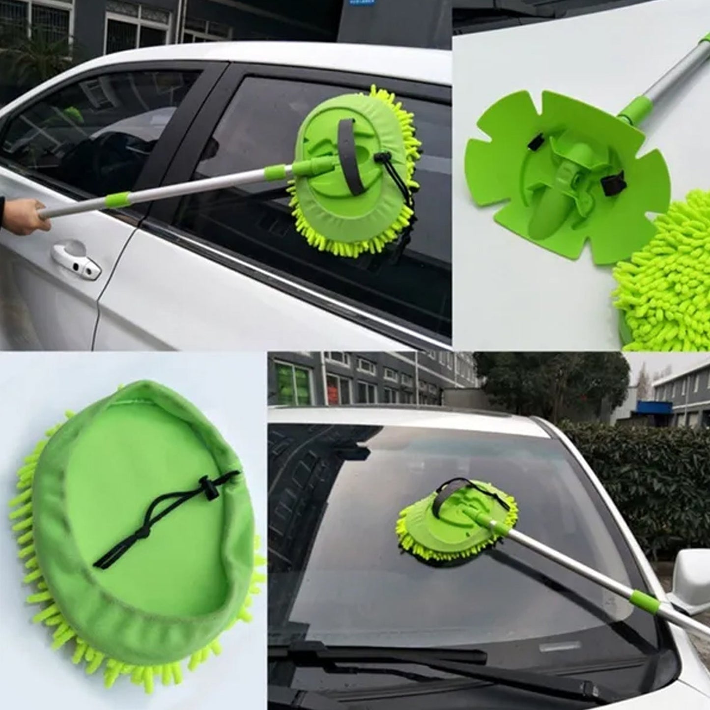 Car Duster Microfiber Flexible Duster Car Wash | Car Cleaning Accessories | Microfiber | brush | Dry / Wet Home, Kitchen, Office Cleaning Brush Extendable Handle - Springkart 
