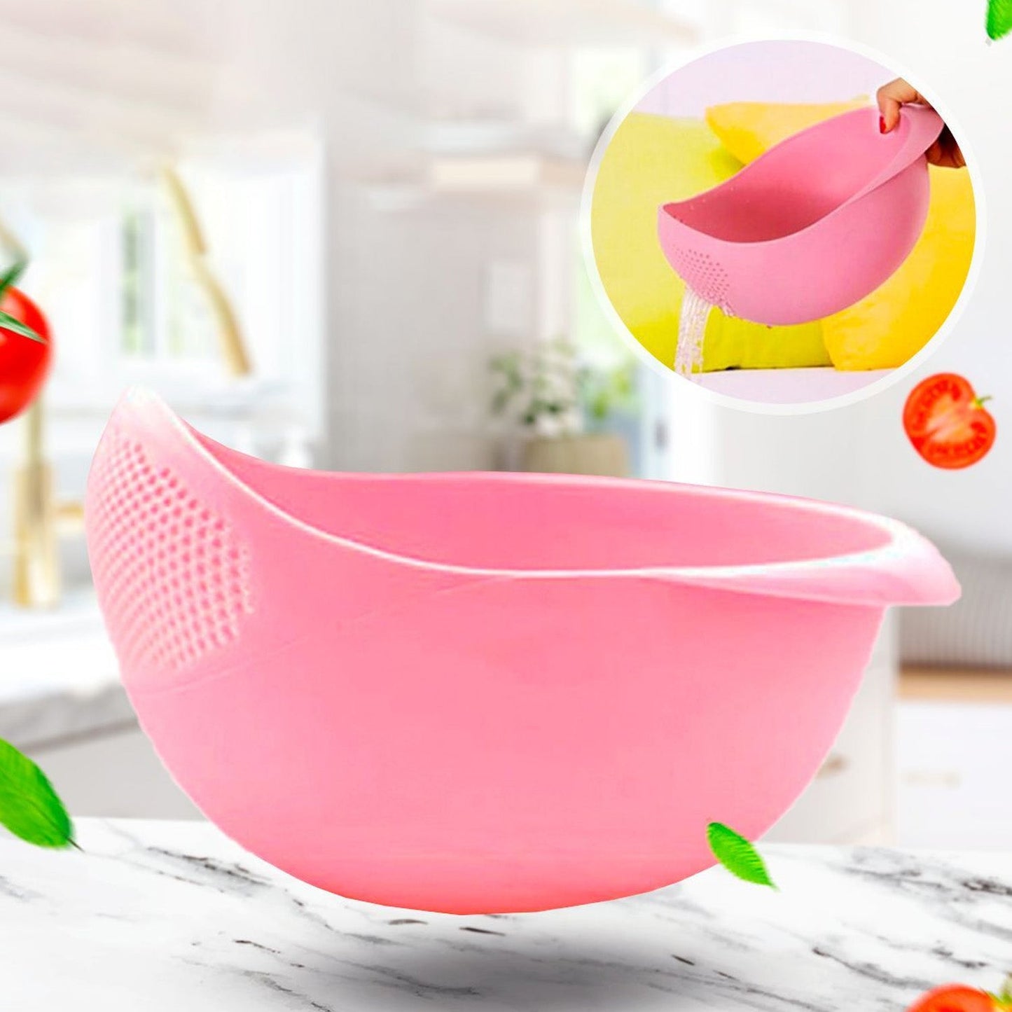Multipurpose High Quality Washing Bowl for Rice (1 Pc) - Springkart 