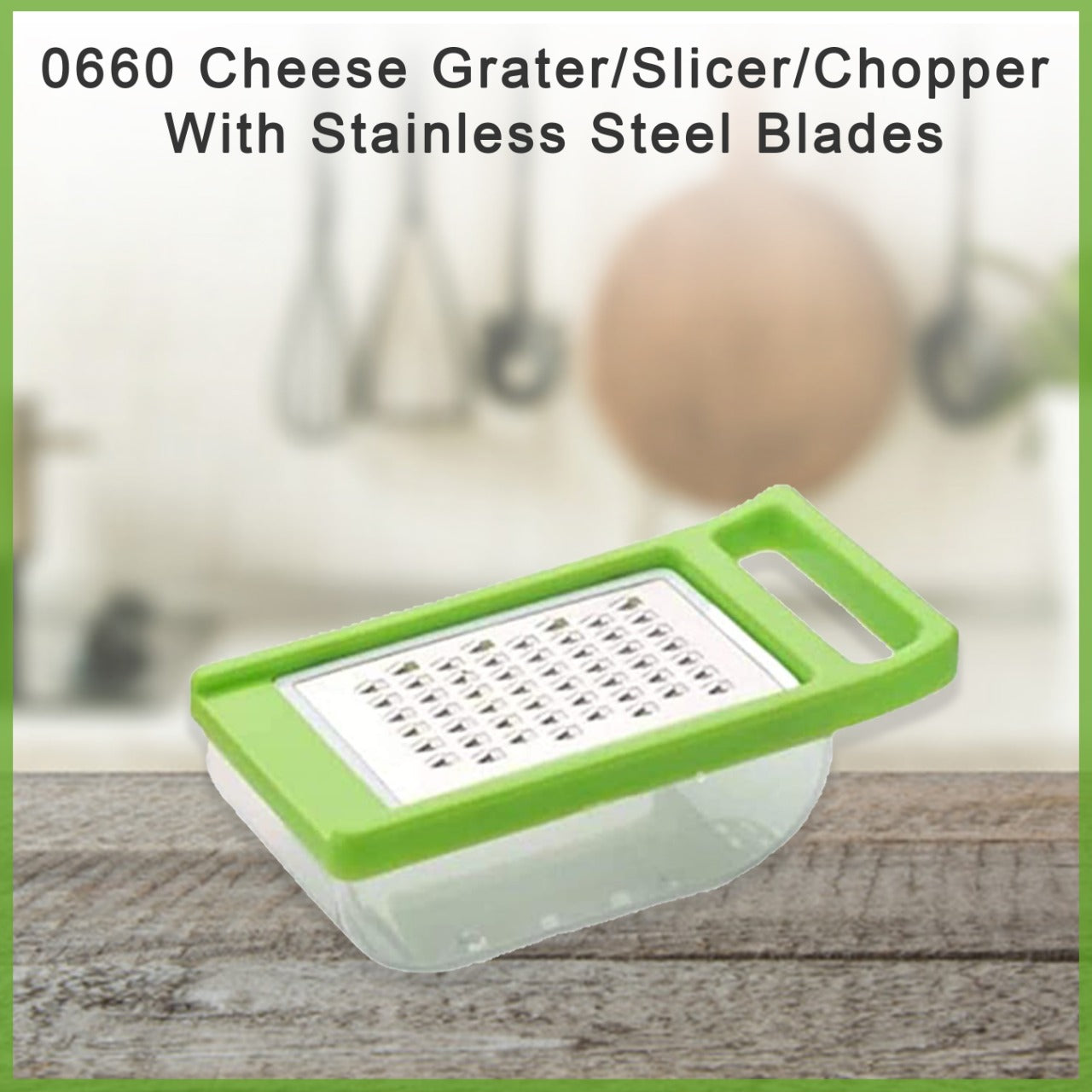 Cheese Grater / Slicer / Chopper With Stainless Steel Blades - Springkart 