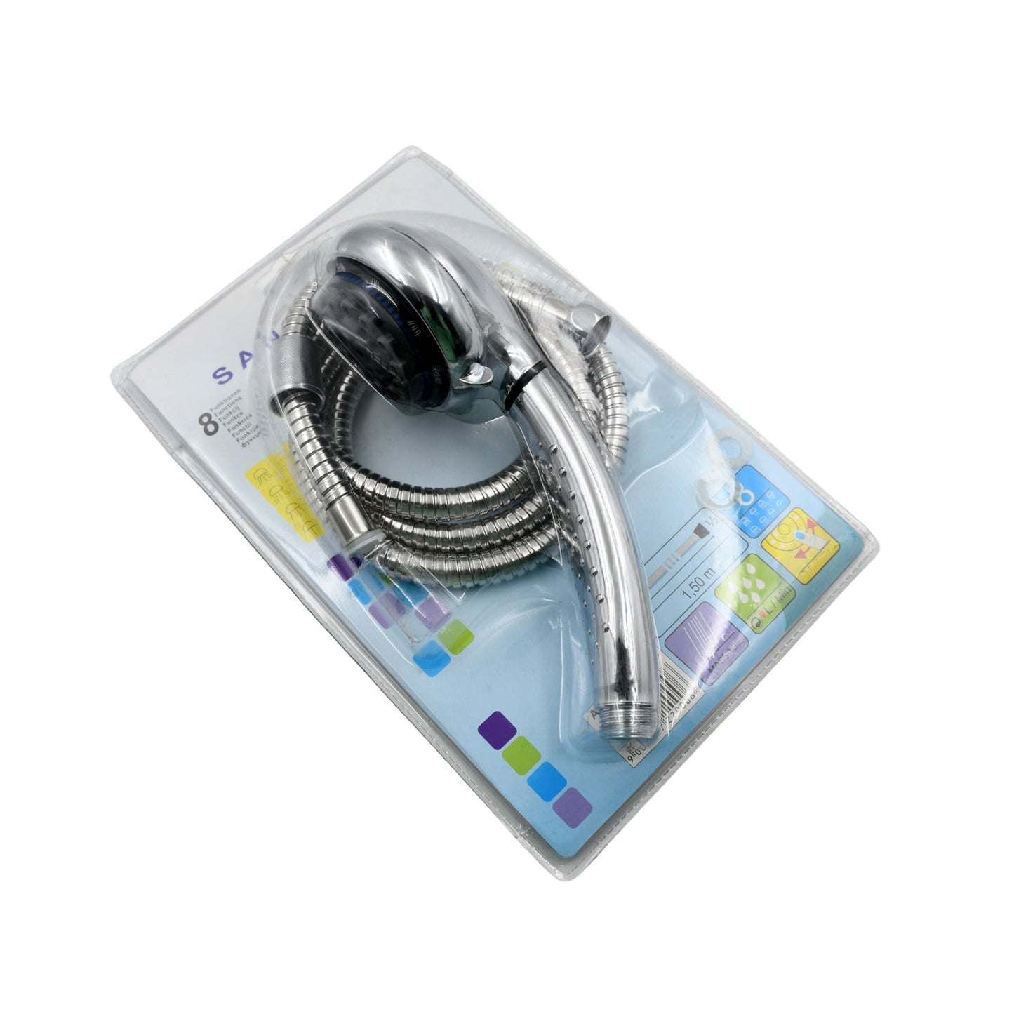 Shower Head and Stainless Steel Hose Multi-Function Plastic High Pressure Shower Spray for Bathroom - Springkart 