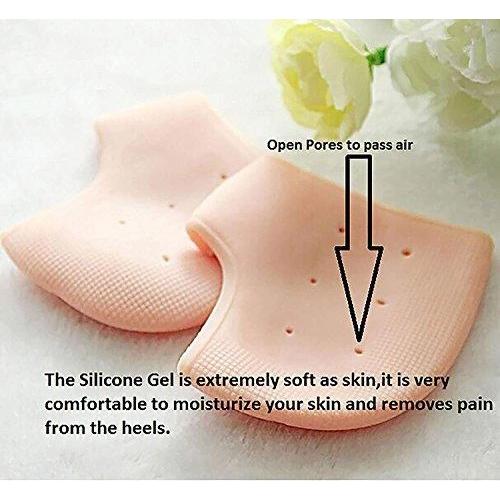 Moisturizing Skin Softening Silicone Gel for Dry Cracked Heel Repair (Multicolour) - Springkart 