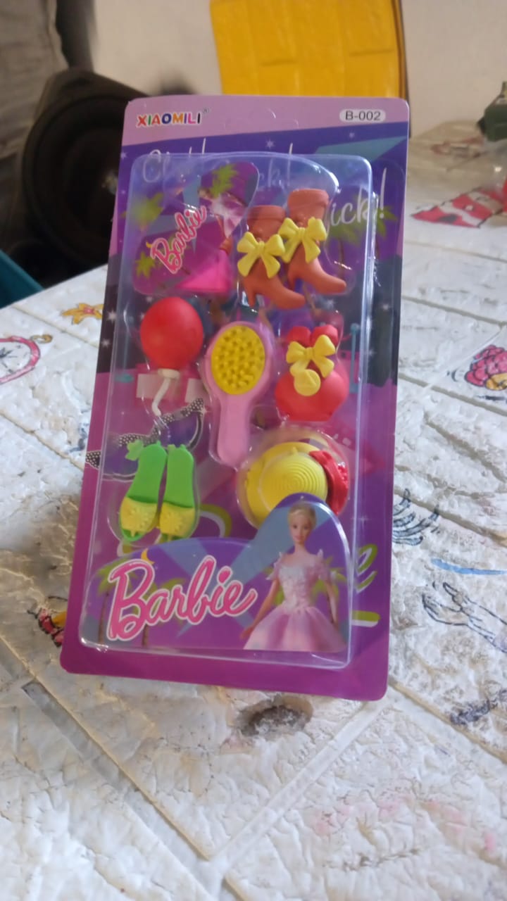 Fancy & Stylish Mini Erasers for Kids (9 Pc Set) - Fun Designs, Party Favors - Springkart 