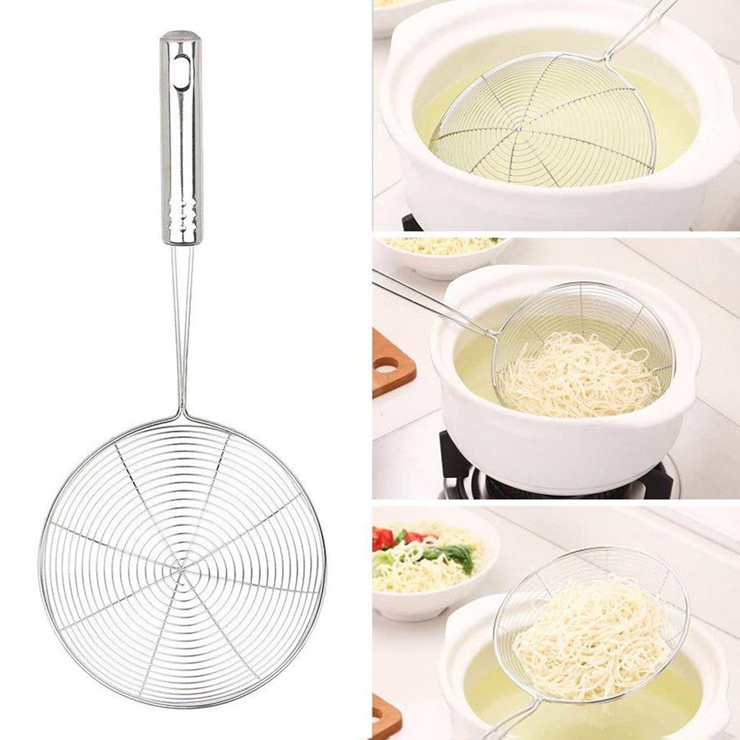 Mini Oil Strainer To Get Perfect Fried Food Stuffs Easily Without Any Problem And Damage. - Springkart 