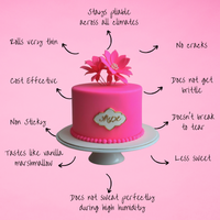 Neon Pink Fondant | Edible Sugarpaste 250 Gm