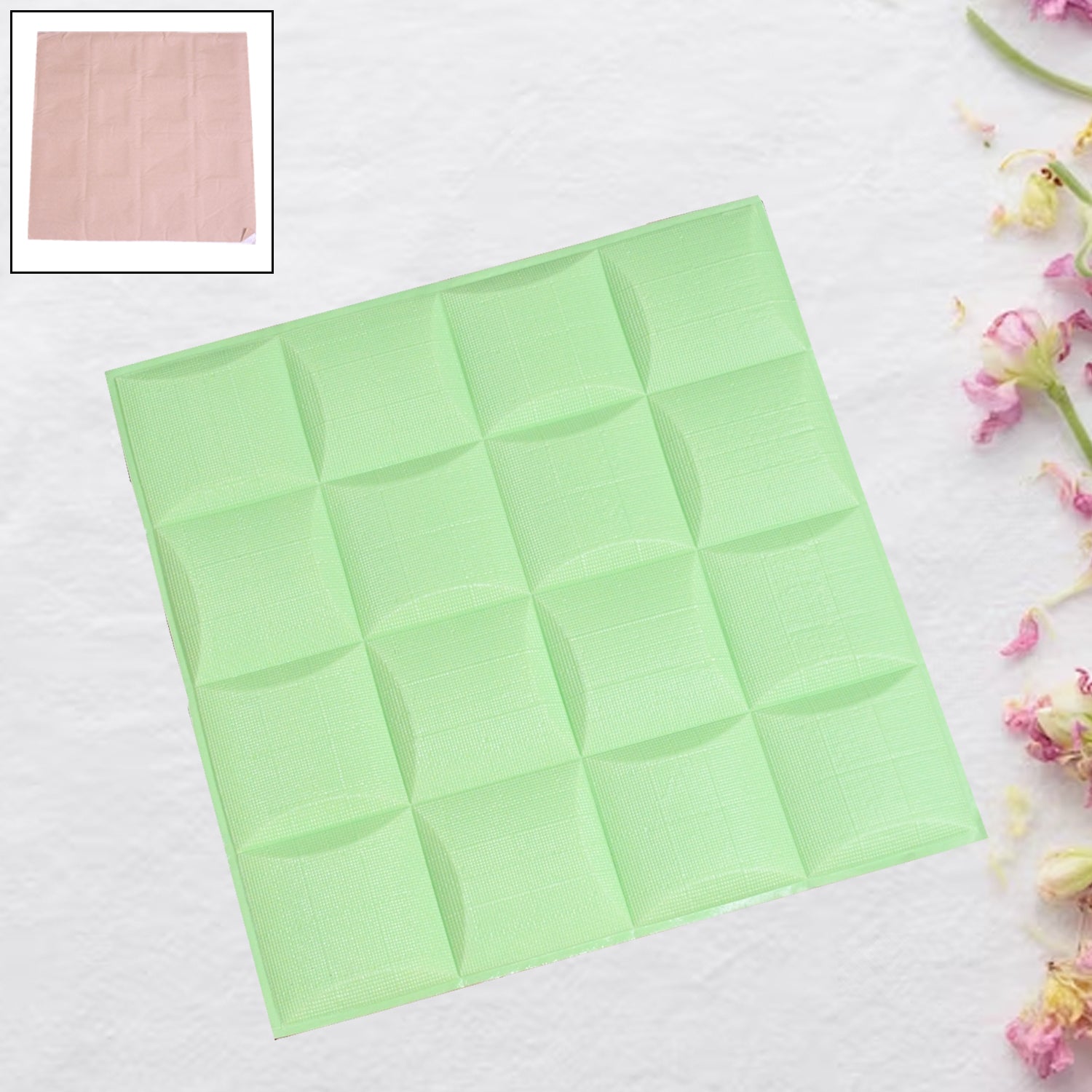 3D Adhesive wallpaper for living room. Room Wall Paper Home Decor Self Adhesive Wallpaper (36x36 Cm / 1 pc) - Springkart 
