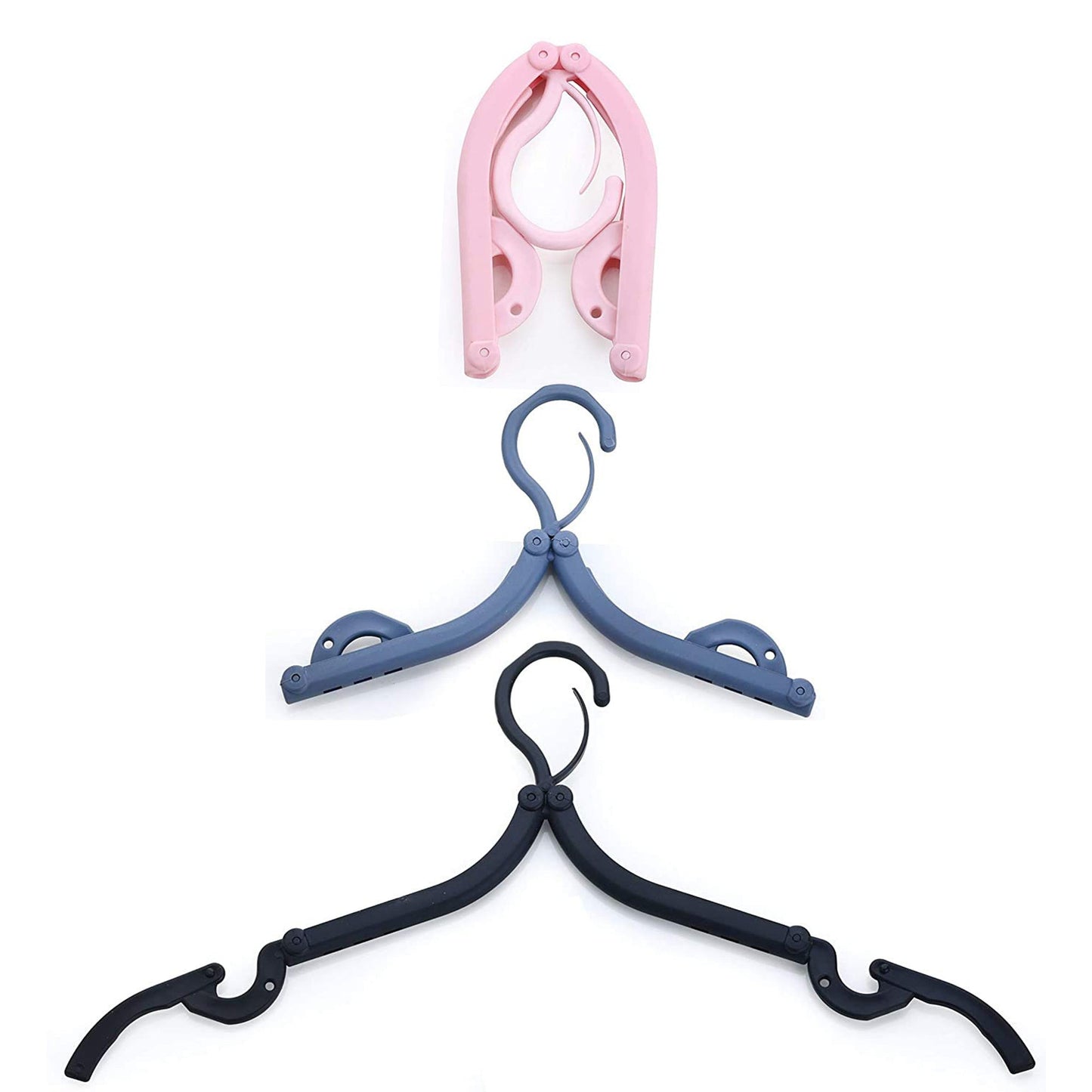 Portable & Foldable Multicolor Plastic Hangers (1pc) - Springkart 