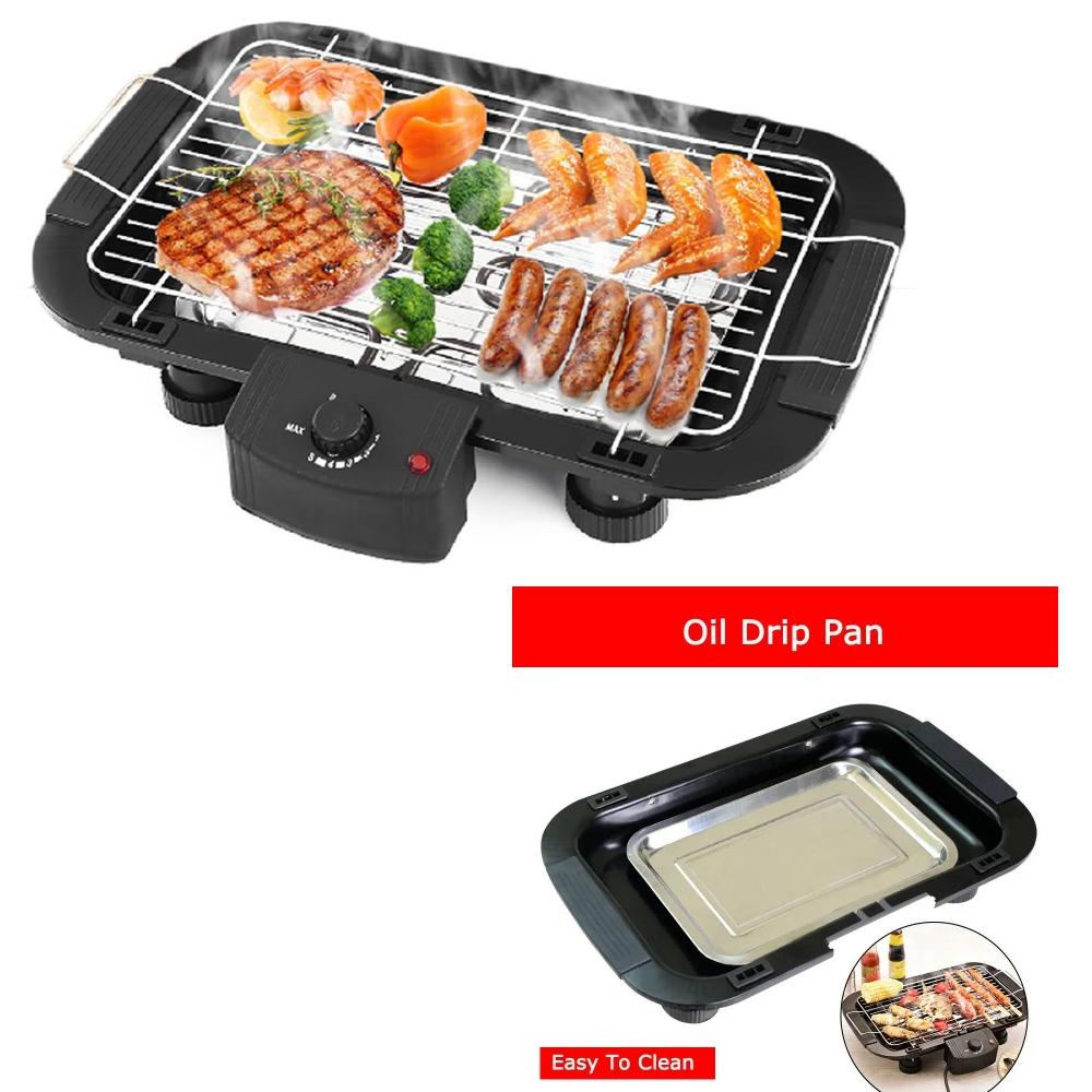 Smokeless Electric Indoor Barbecue Grill, 2000w - Springkart 