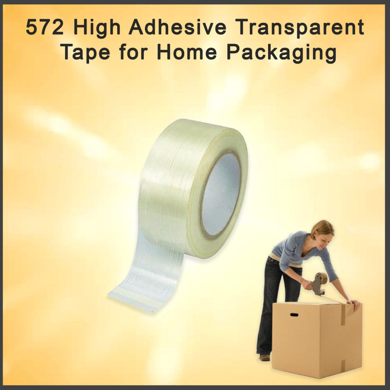 High Adhesive Transparent Tape, cello tape for Home Packaging - Springkart 
