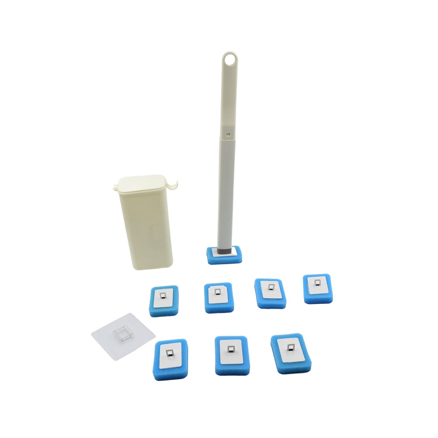 Toilet Brush Wand, Toilet Brush Kit with 8 Count Disposable Toilet Refills Heads - Springkart 