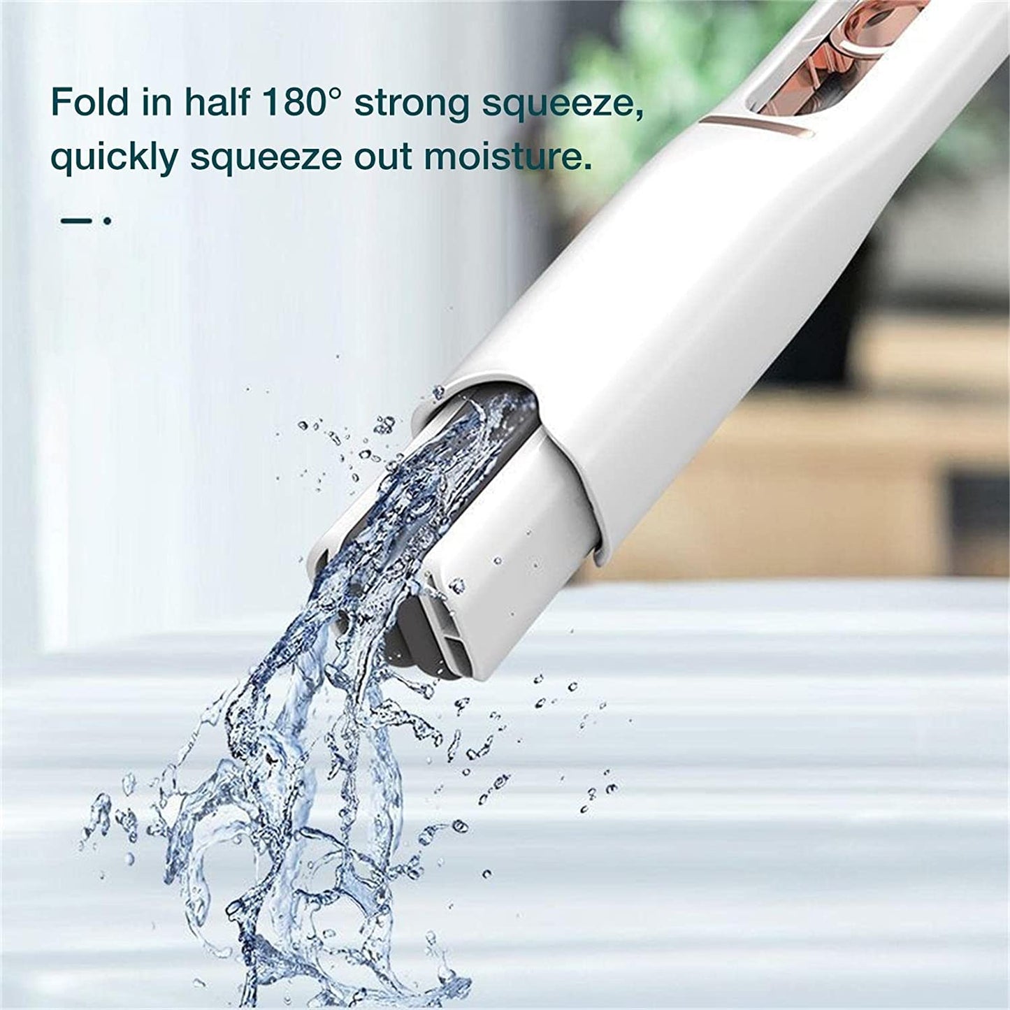 Portable Self-Squeeze Short Mop, Mini Hand Wash-Free Strong Absorbent Mop with 1 Cotton Head, Cleaning Sponge For Bathroom Kitchens Table - Springkart 