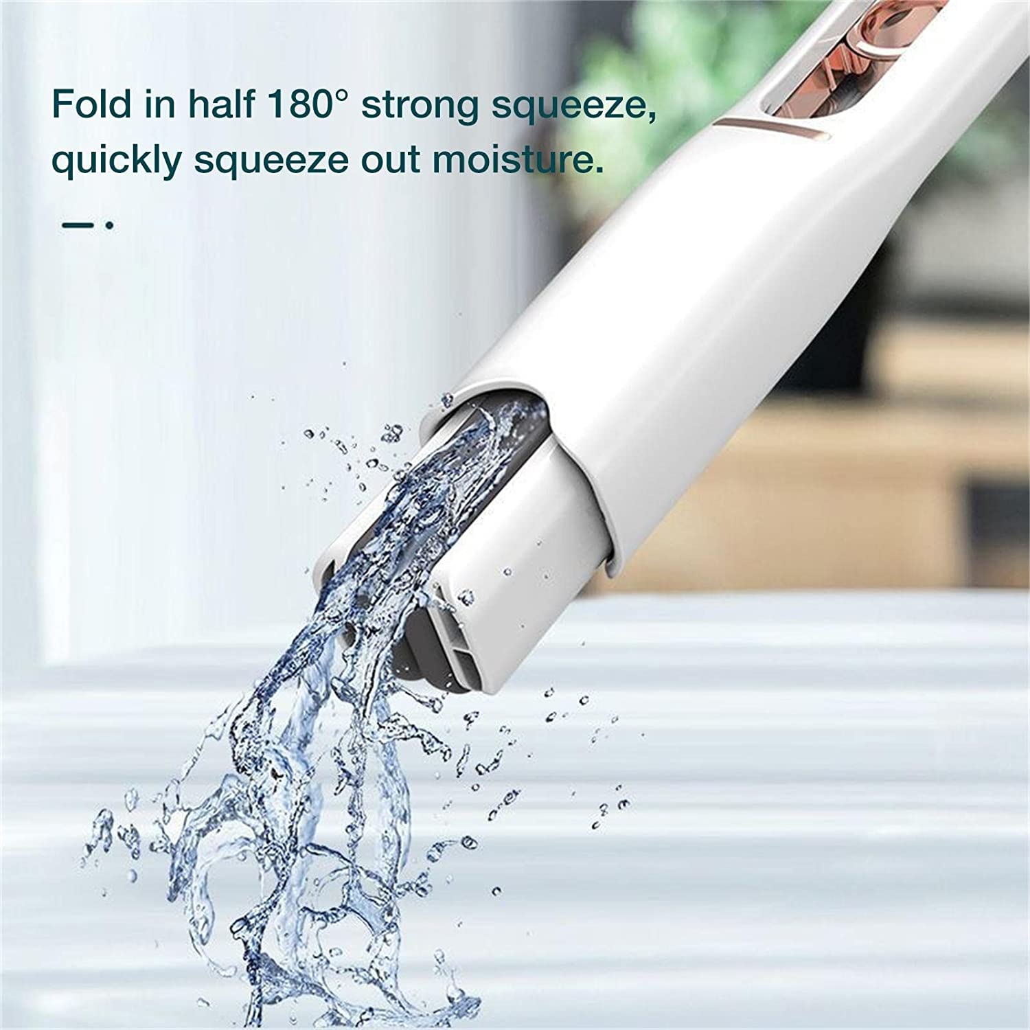 Portable Self-Squeeze Short Mop, Mini Hand Wash-Free Strong Absorbent Mop with 1 Cotton Head, Cleaning Sponge For Bathroom Kitchens Table - Springkart 