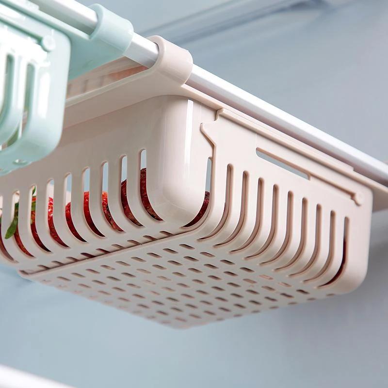 EXPANDABLE ADJUSTABLE MULTIPURPOSE FRIDGE STORAGE BASKET ( 2 pc ) - Springkart 