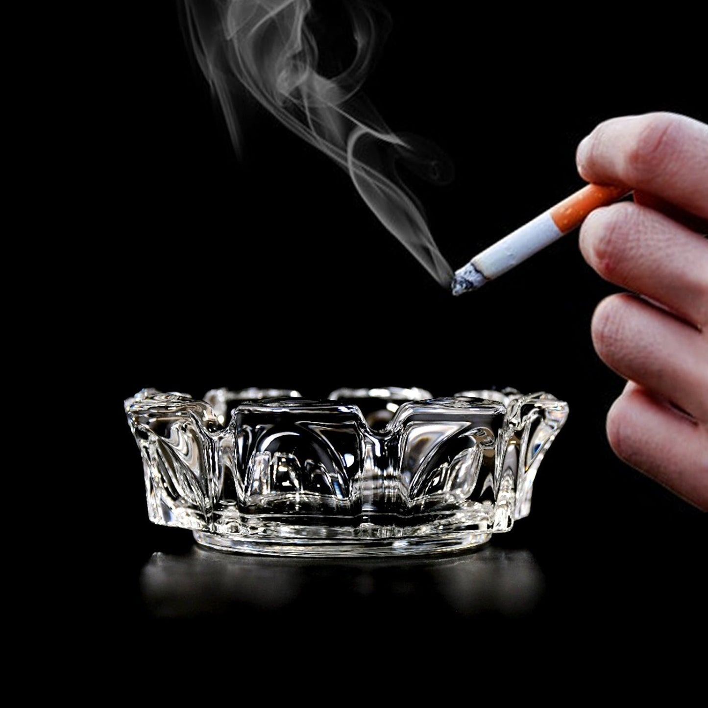 Sanford Cigar Cigarette Ashtray Round Tabletop for Home Office Indoor Outdoor Home Decor - Springkart 