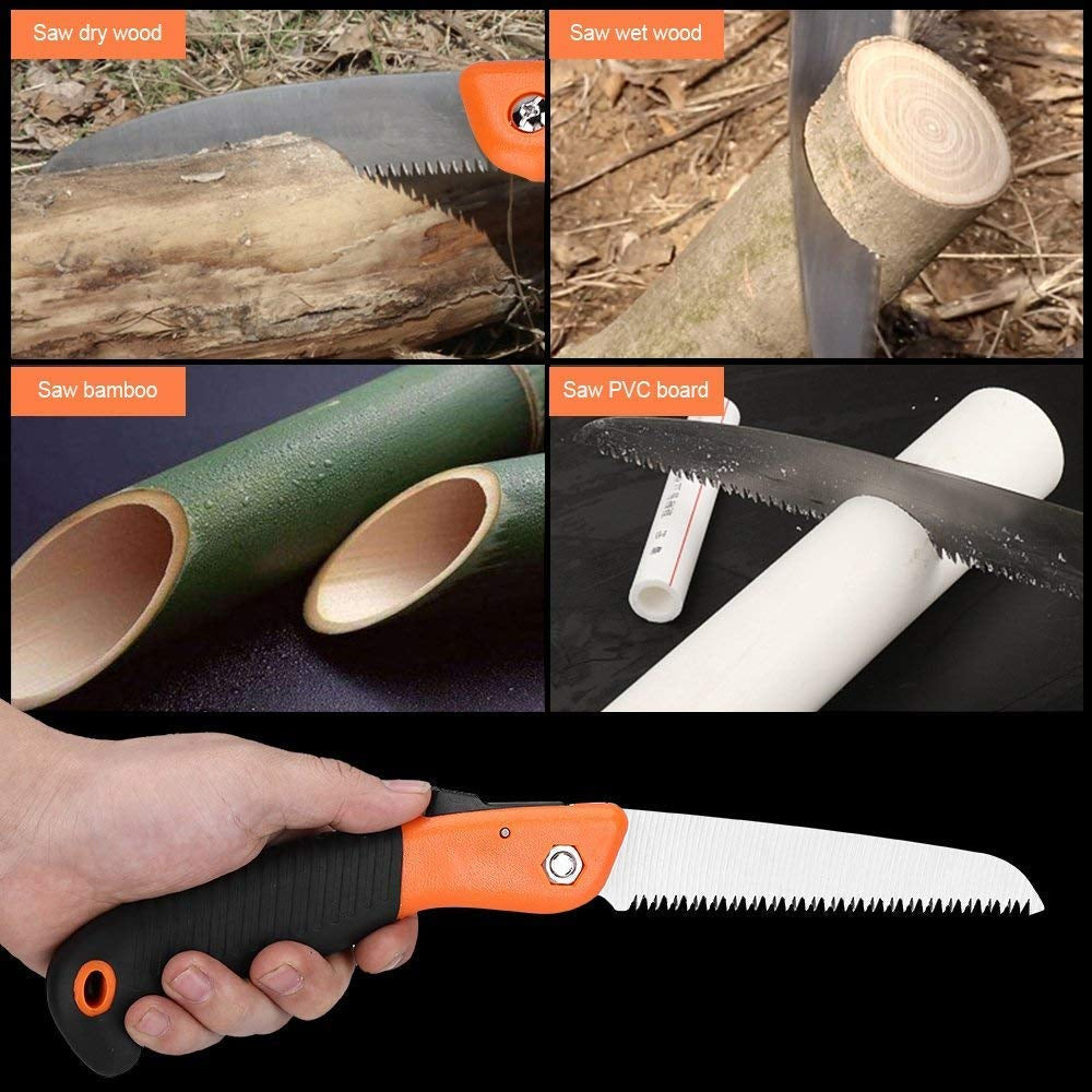 FOLDING SAW FOR TRIMMING, PRUNING, CAMPING. SHRUBS AND WOOD - Springkart 