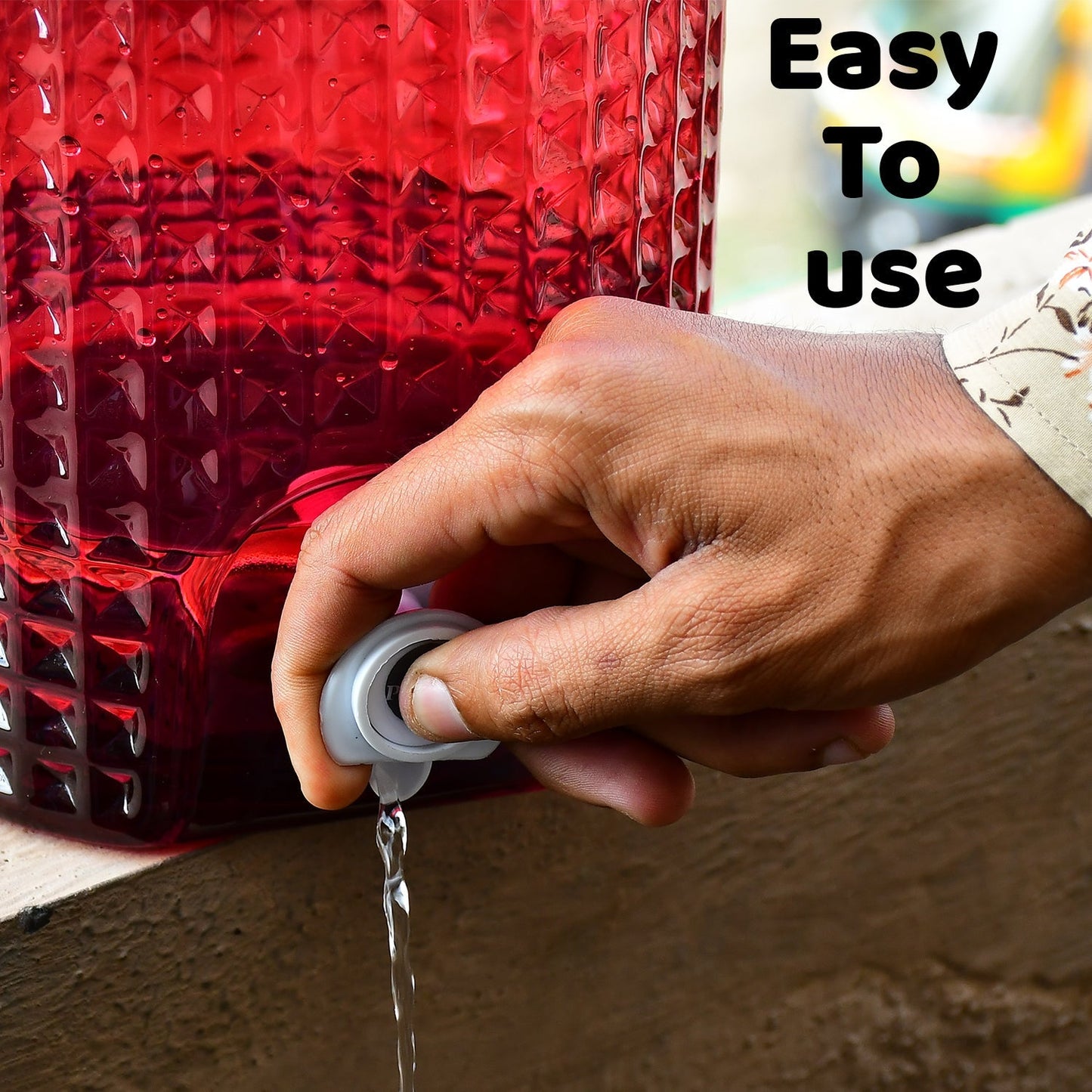 Diamond cut design plastic water jug to carrying water and other beverages. (4500Ml) - Springkart 
