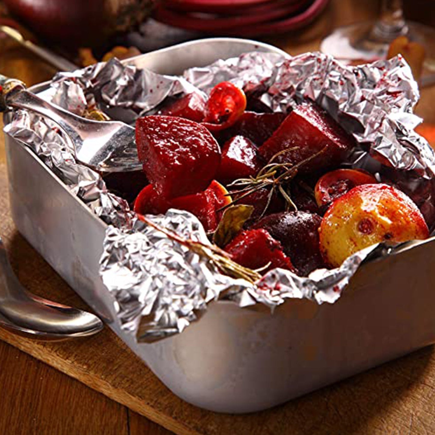 Aluminum Foil Roll Heavy Duty Non Stick Thick Aluminum Foil Sheet Baking Grilling Tool (5mX300mm) - Springkart 