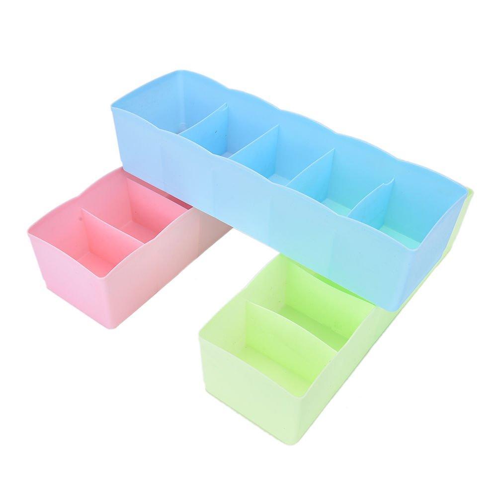 5 Compartments Socks / Handkerchief / Underwear Storage Box Socks Drawer Closet Organizer Storage Boxes (pack of 2) - Springkart 