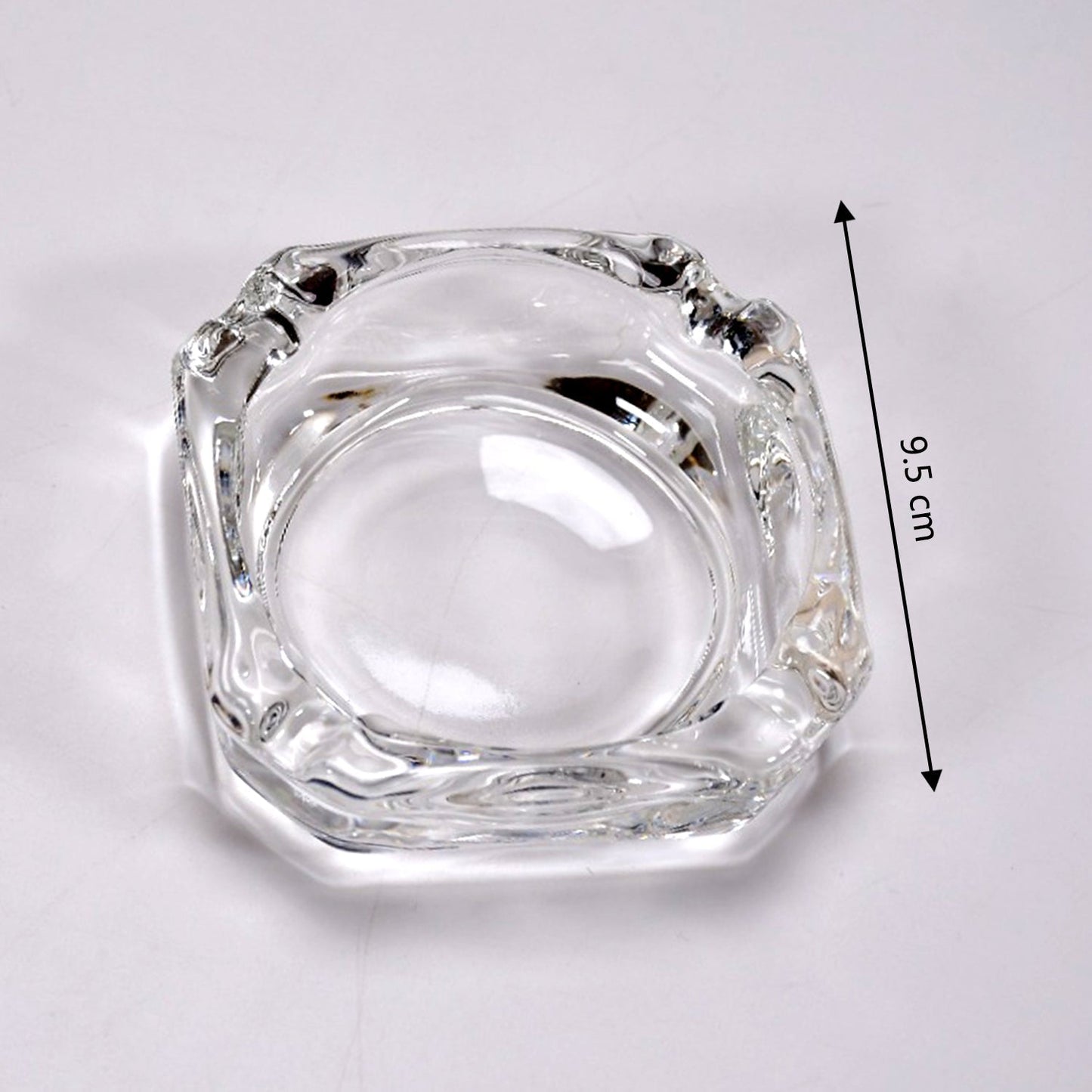 Glass Brunswick Crystal Quality Cigar Cigarette Ashtray Round Tabletop for Home Office Indoor Outdoor Home Decor - Springkart 