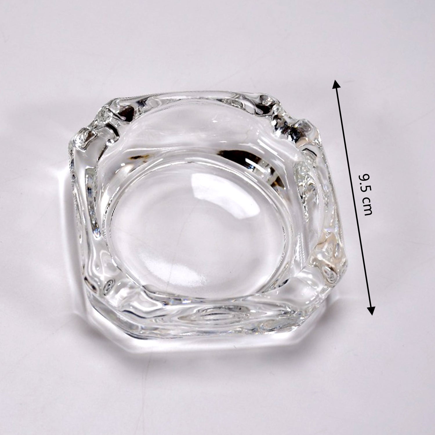 Glass Brunswick Crystal Quality Cigar Cigarette Ashtray Round Tabletop for Home Office Indoor Outdoor Home Decor - Springkart 