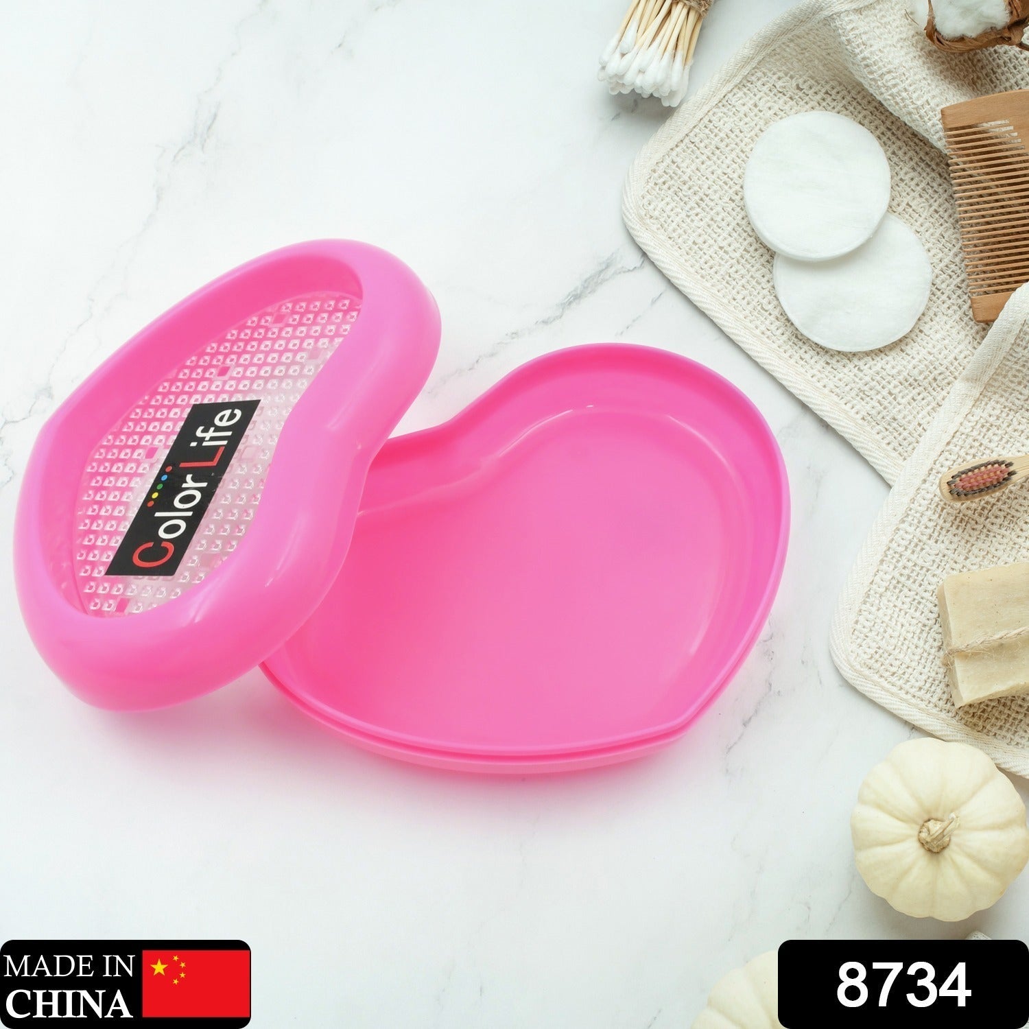 Bathroom Accessories Plastic Soap Case / Soap Dish / Soap Stand, Plastic Soap Case Soap Holder Soap Dish For Bathroom Kitchen Sink (Oval / Heart Shape Soap case / 1 pc ) - Springkart 