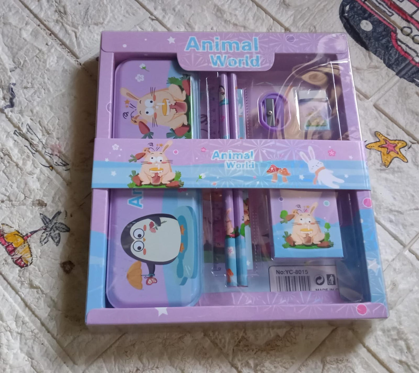 School Supplies Stationery Kit with 1 Pencil Box Case 2 Pencils 6 Crayon Colors 1 Ruler Scale 1 Eraser 1 Sharpener Stationary Kit for Girls Pencil Pen Book Eraser Sharpener Crayons - Stationary Kit Set for Kids Birthday Gift (12 Pc Set) - Springkart 