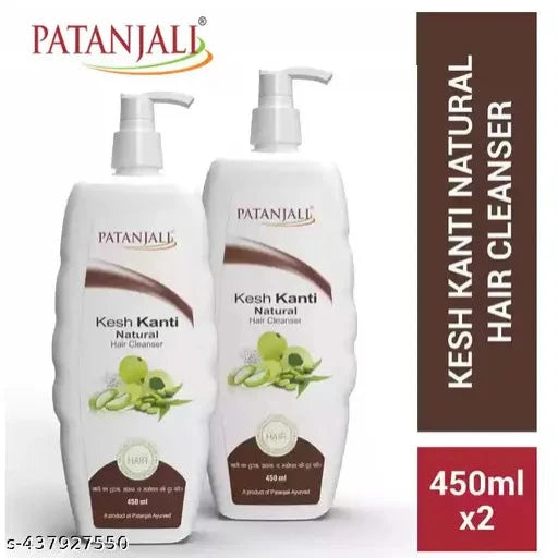 Patanjali Kesh Kanti Natural Hair Cleanser, Shampoo - 450ml x 2 (900 ml)