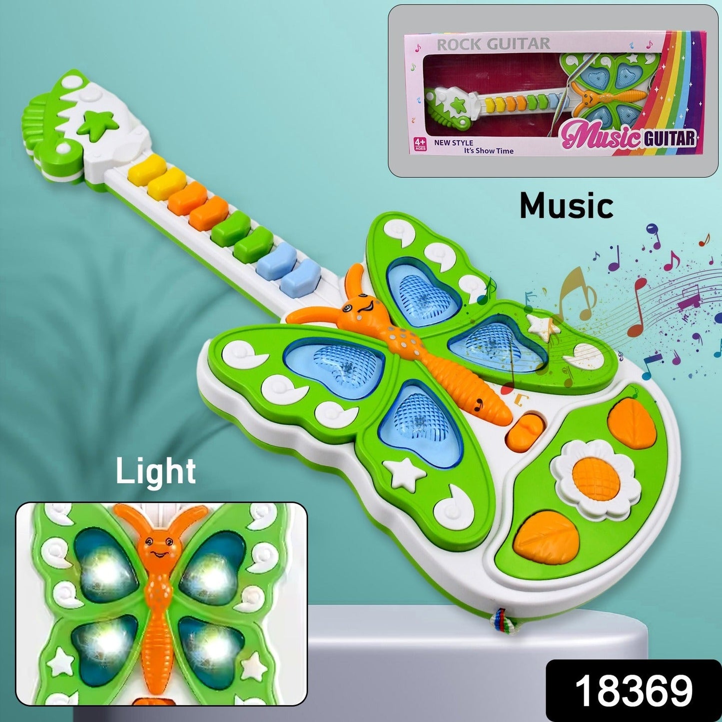 Butterfly Guitar Toy with Light and Music Toy (1 Pc / Battery not included) - Springkart 
