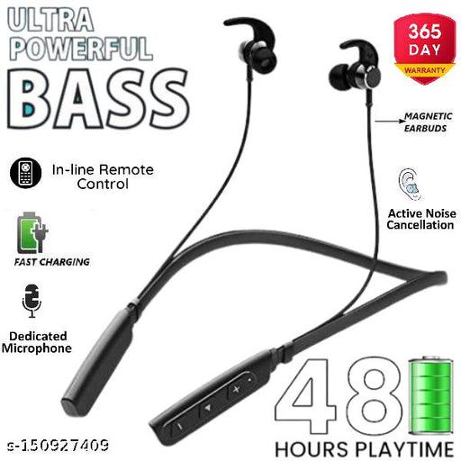 Series Top selling - Low Price high Bass headphones/earphones/ Bluetooth Neckband Bluetooth Headset with 40 hr battery backup,1 year warranty-hot deal - Springkart 