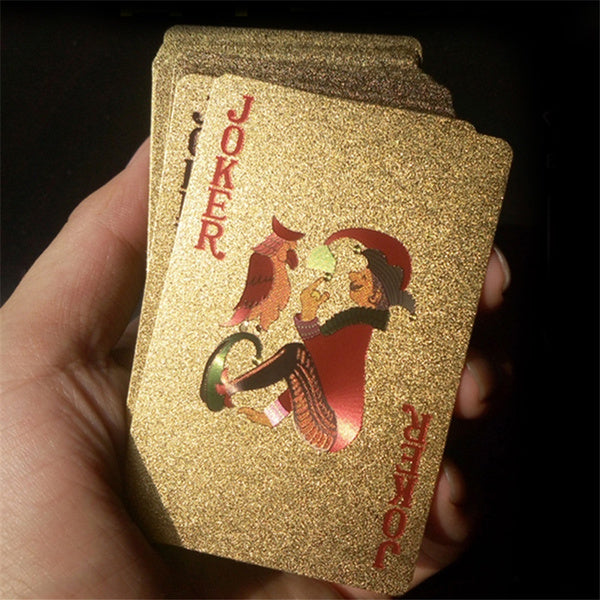 Gold Plated Poker Playing Cards (Golden) - Springkart 