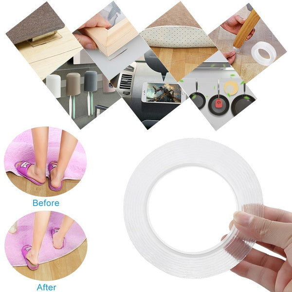 Long-lasting double-sided tape for home and office use