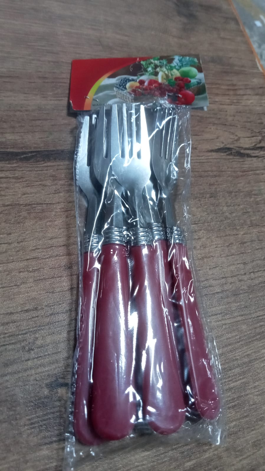 Stainless Steel Forks with Comfortable Grip Dining Fork Set of 6 Pcs - Springkart 