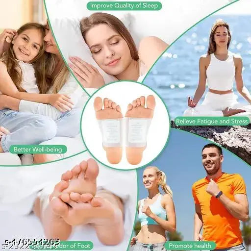 Body Cleansing Toxins Remover Detox Foot Patches Adhesive Pads Kit (10 Pads) - Springkart 